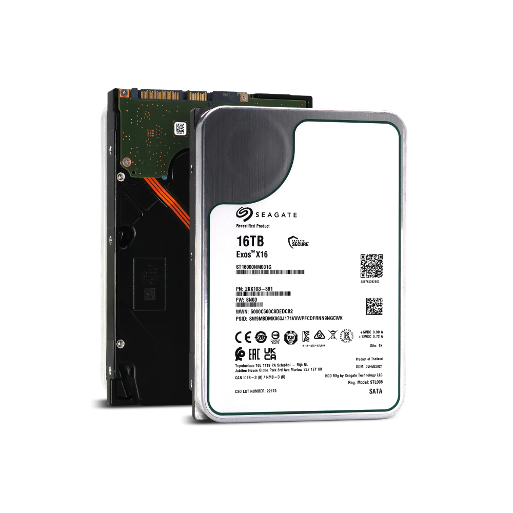 Seagate Exos X16 16TB Internal Hard Drive ST16000NM001G 3.5 inch HDD SATA 6Gb/s