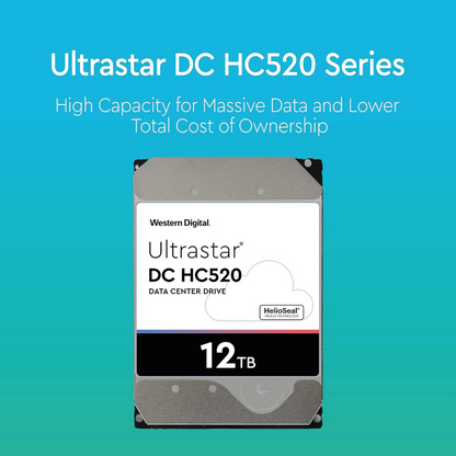 WD Ultrastar DC HC520 12TB Interne Festplatte HUH721212ALE604 3,5 Zoll HDD SATA3