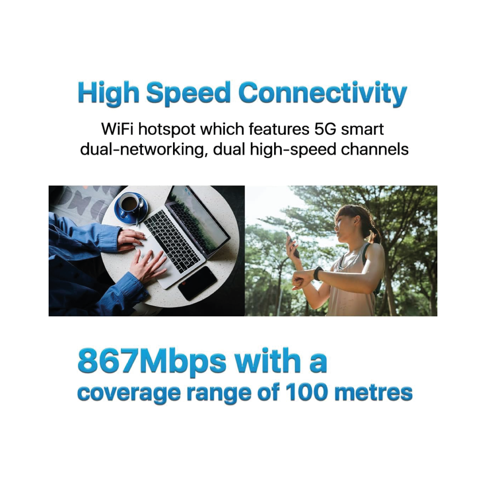 ZTE U30 Air Router Mobiler WiFi 5G Hotspot tragbar Dualband - weiss