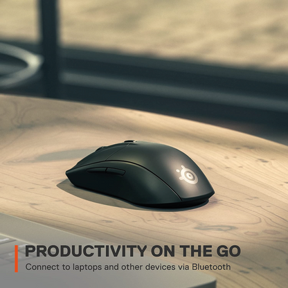 SteelSeries Rival 3 Wireless Gaming Mouse, 400-hour battery, Bluetooth, 60M clicks