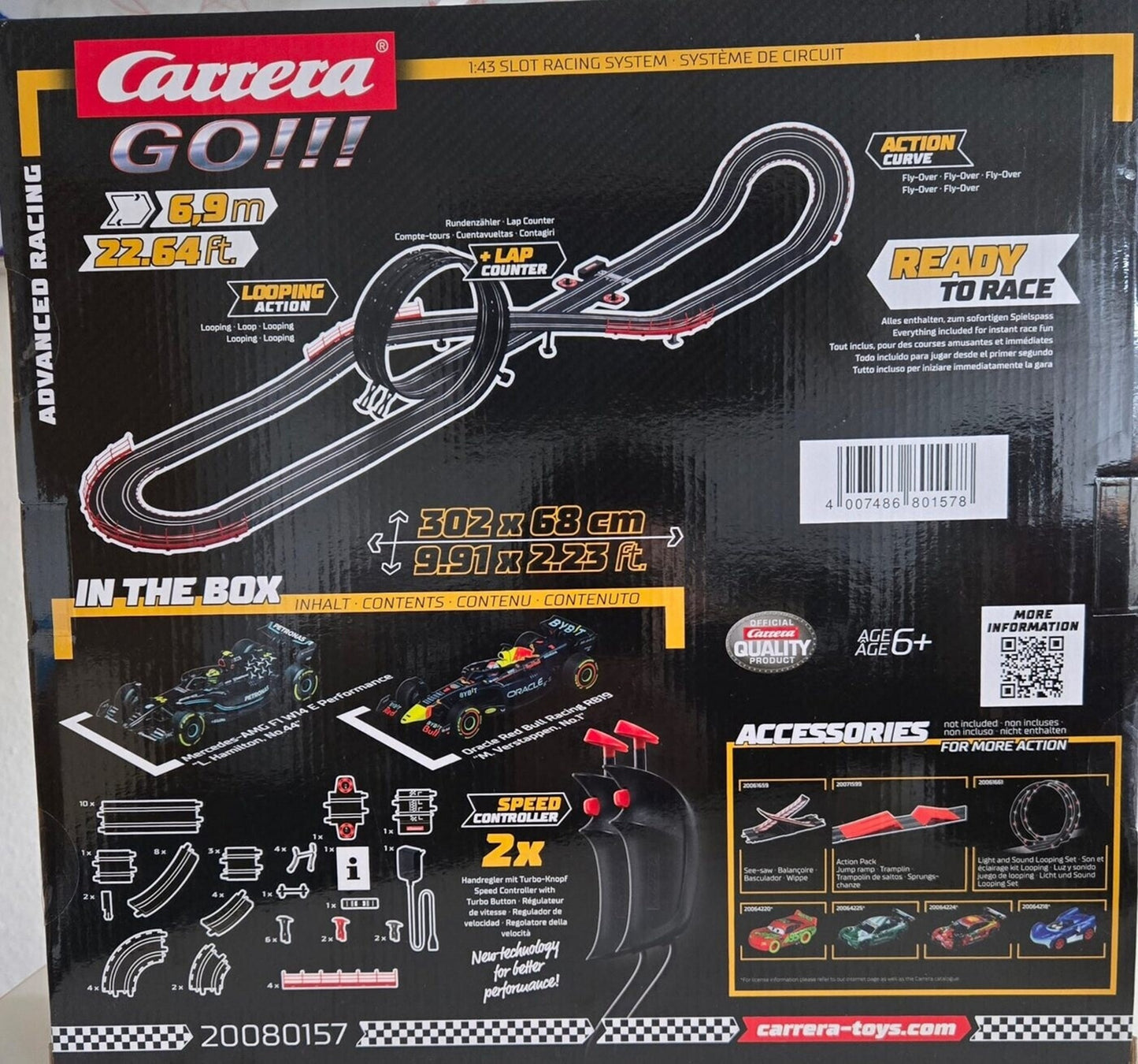 Carrera GO!!! Advanced Racing Rennbahn - FORMEL 1 - Red Bull RB19 - Mercedes AMG