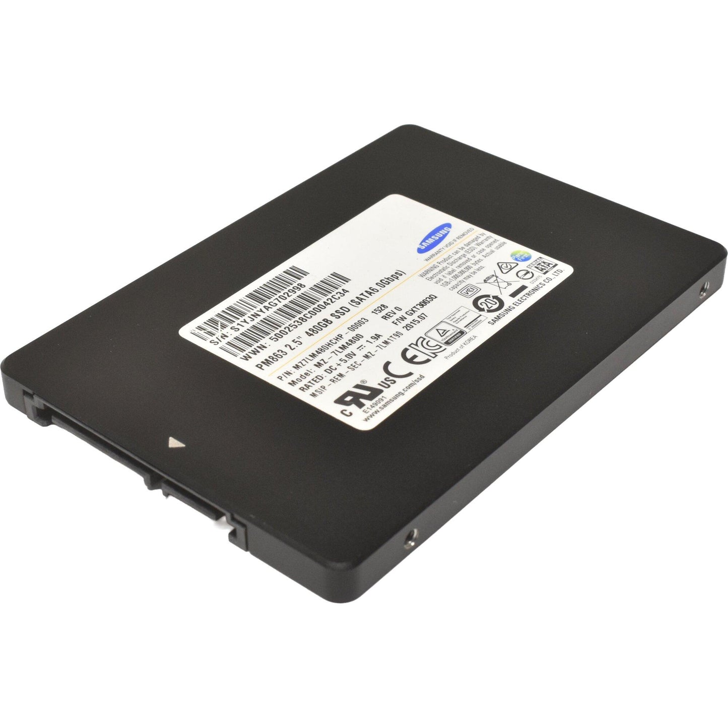 Samsung SM863 SSD 480GB 2.5 SATA Enterprise MZ7LM480HCHP Server/Business Storage