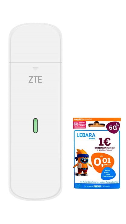 ZTE MF833U1 Surfstick LTE CAT4/4G USB dongle 150 Mbit/s incl. Lebara SIM card