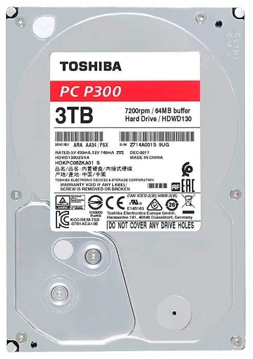 Kopie von Toshiba P300 3TB Interne Festplatte HDKPC08ZKA01 3,5 Zoll HDD SATA3 7200RPM #1