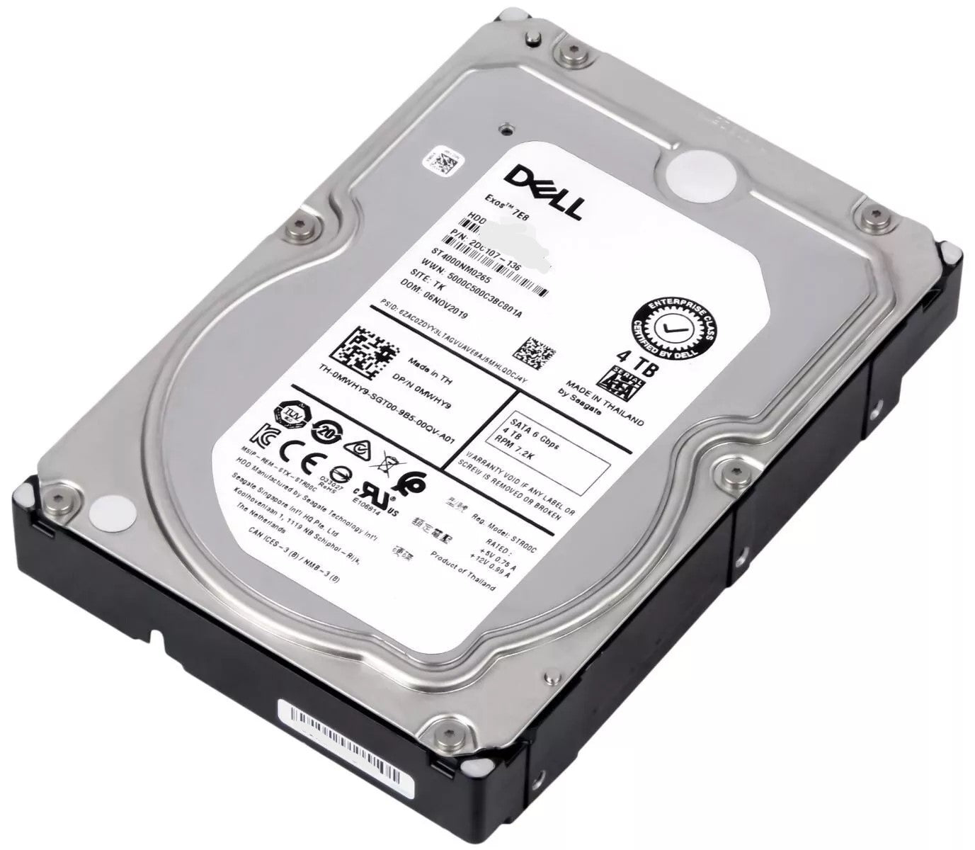 Dell Seagate Exos 7E8 4TB Internal Hard Drive ST4000NM0265 3.5 inch HDD SATA6Gb/s
