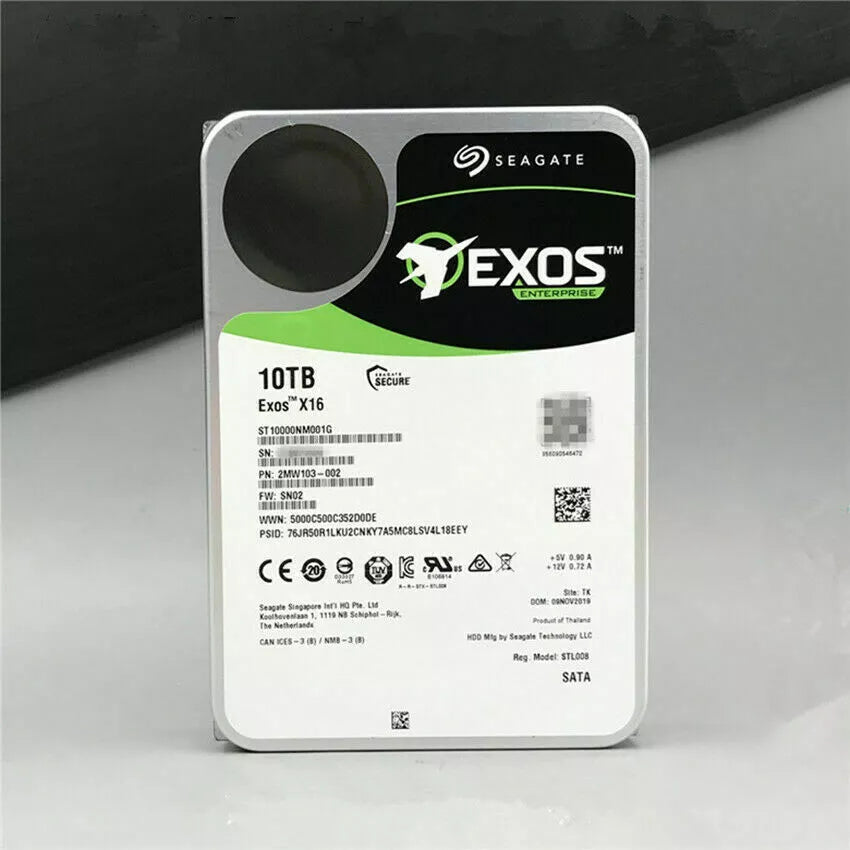 Seagate Exos X16 10TB Internal Server Hard Drive ST10000NM001G 3.5 inch HDD SATA