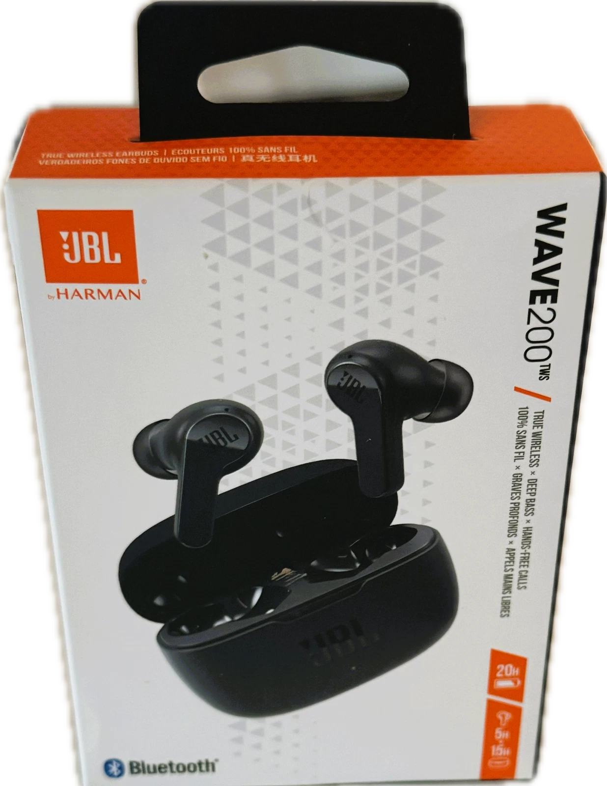 JBL Wave 200 TWS True Wireless In-Ear Bluetooth Headphones with Microphone - Black