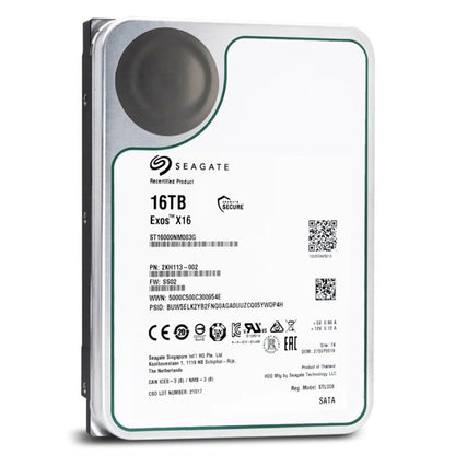Seagate Exos X16 16TB Internal Hard Drive ST16000NM003G 3.5 inch HDD SED SATA3