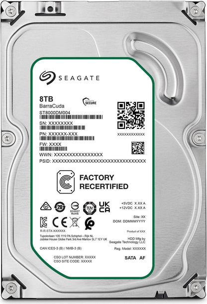 Seagate Barracuda 8TB Interne Festplatte ST8000DM004 3,5 Zoll HDD SATA3 5400RPM #1